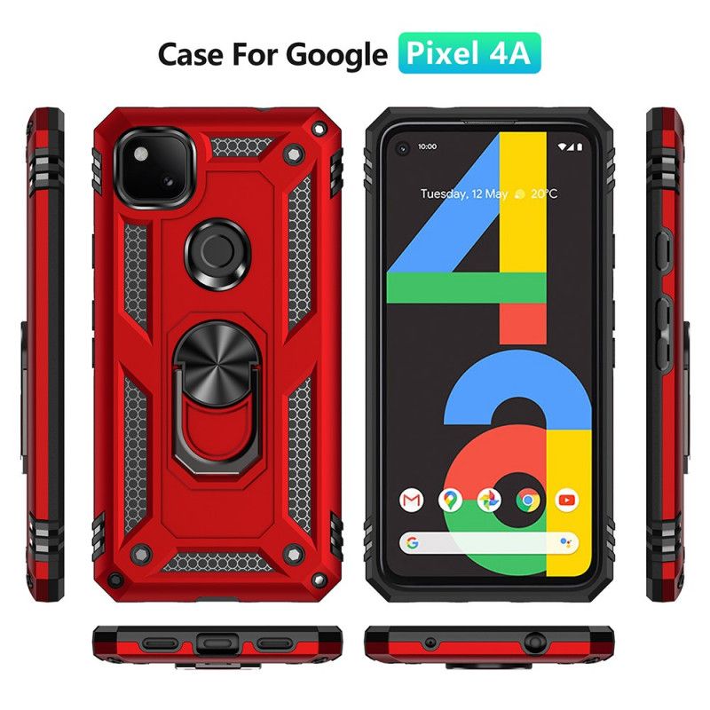 Deksel Google Pixel 4a Svart Premium Ring Beskyttelse