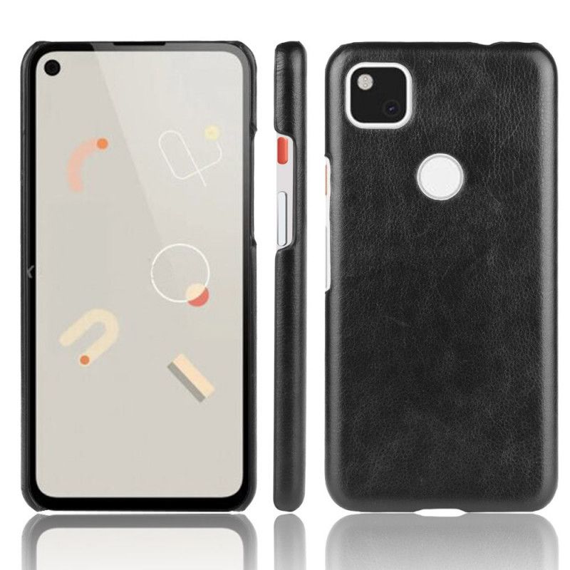 Deksel Google Pixel 4a Svart Ytelse Lychee Lær Effekt Anti-fall