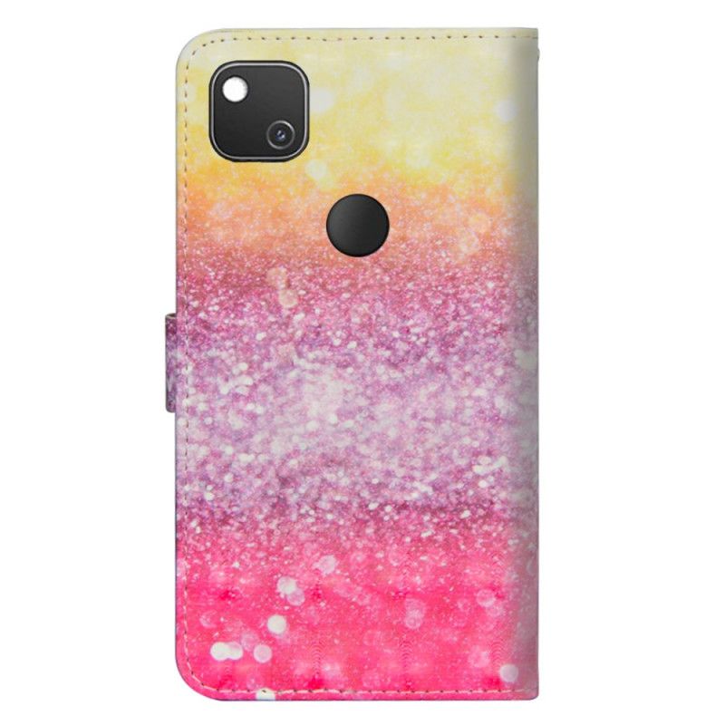 Folio Deksel Google Pixel 4a Gradient Magenta Glitter