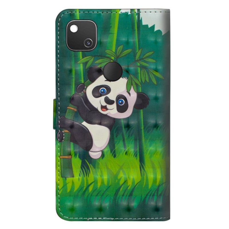 Folio Deksel Google Pixel 4a Panda Og Bambus