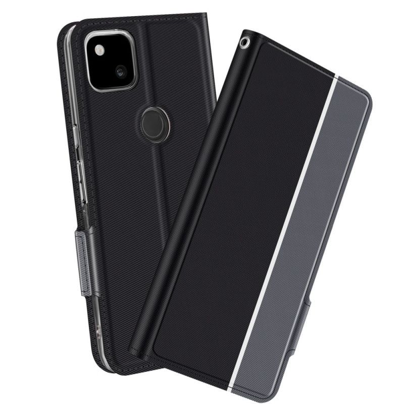 Folio Deksel Google Pixel 4a Svart Tofarget Baiyu-Serie