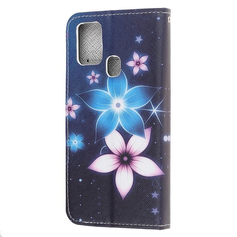 Folio Deksel Honor 9X Lite Måneblomster Med Tanga