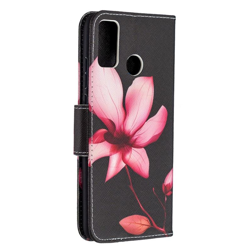 Lærdeksel Folio Deksel Honor 9X Lite Rosa Blomst