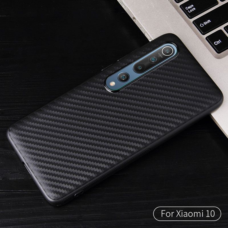 Deksel Xiaomi Mi 10 / 10 Pro Mobildeksel Fleksibel Karbonfiber