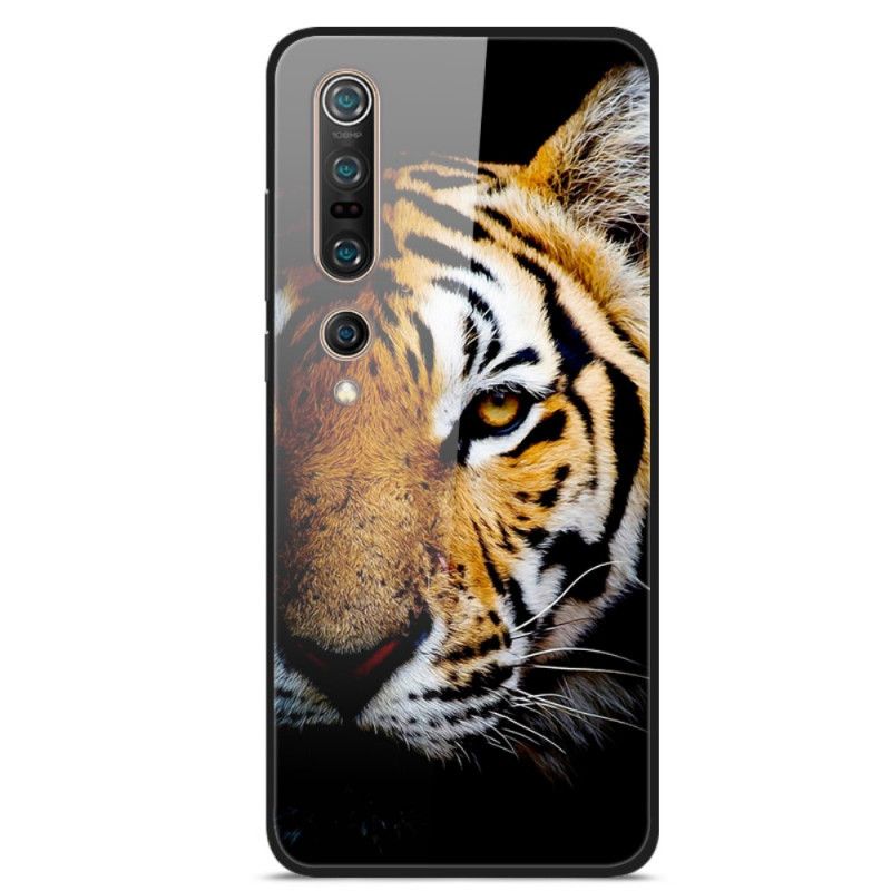 Deksel Xiaomi Mi 10 / 10 Pro Mobildeksel Realistisk Tigerherdet Glass