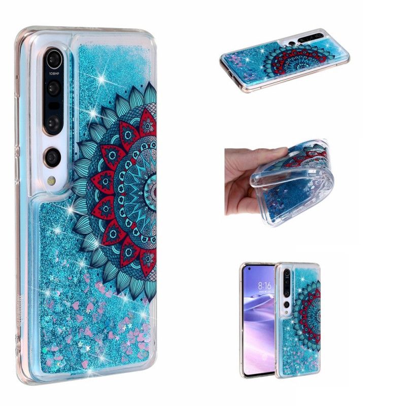 Deksel Xiaomi Mi 10 / 10 Pro Mørkeblå Mobildeksel Glittermandala