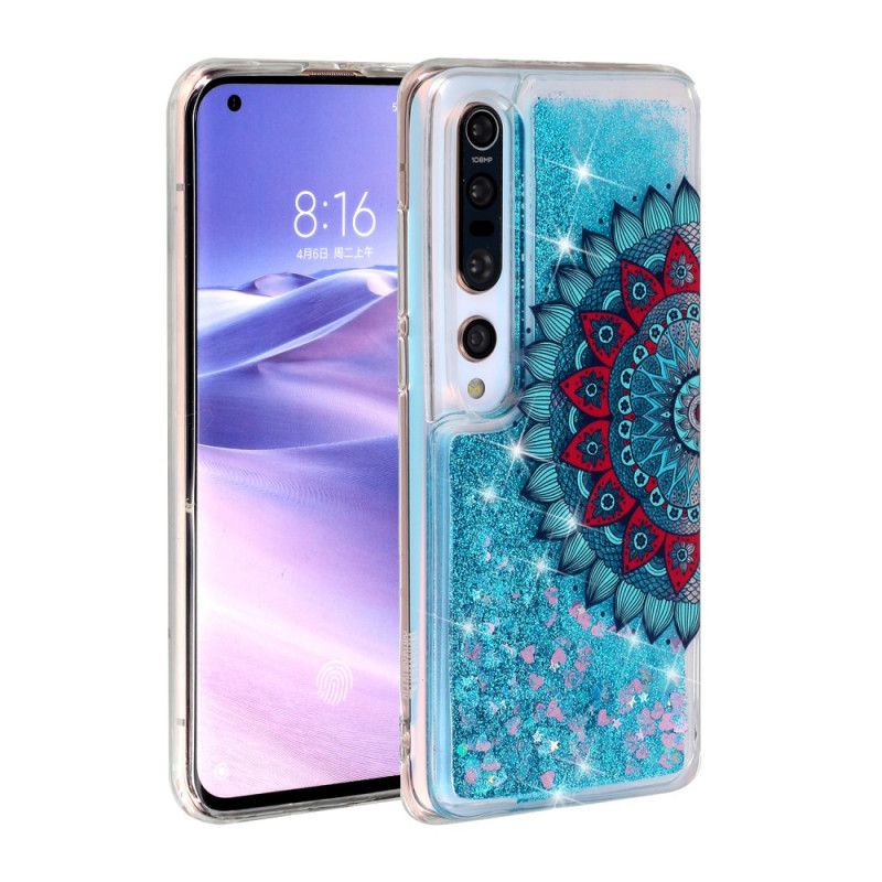 Deksel Xiaomi Mi 10 / 10 Pro Mørkeblå Mobildeksel Glittermandala