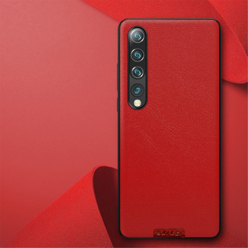 Deksel Xiaomi Mi 10 / 10 Pro Rød Premium Skinnstil Anti-fall