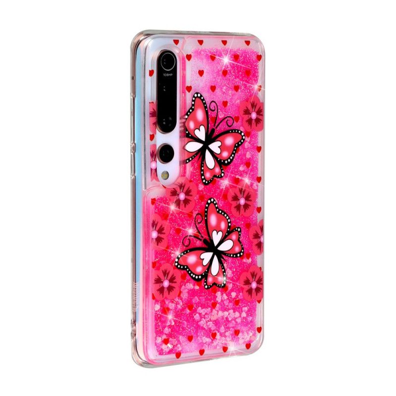 Deksel Xiaomi Mi 10 / 10 Pro Sommerfuglglitter