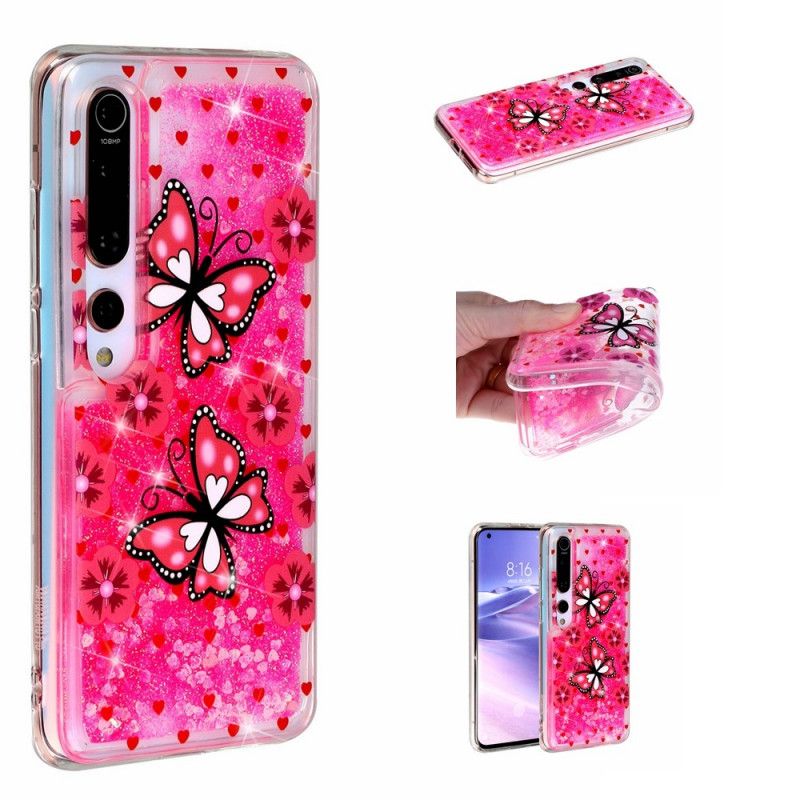 Deksel Xiaomi Mi 10 / 10 Pro Sommerfuglglitter