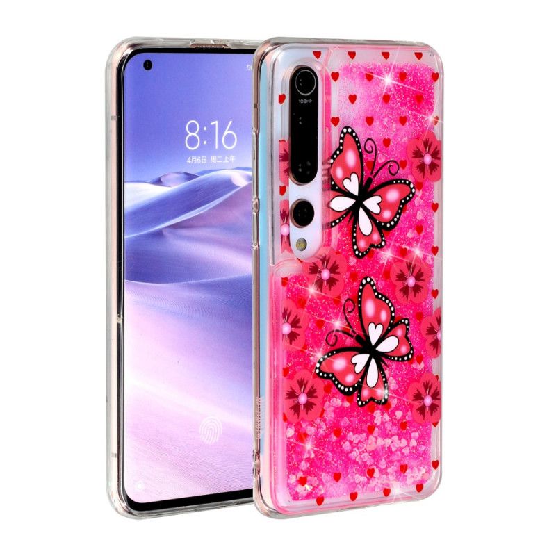 Deksel Xiaomi Mi 10 / 10 Pro Sommerfuglglitter