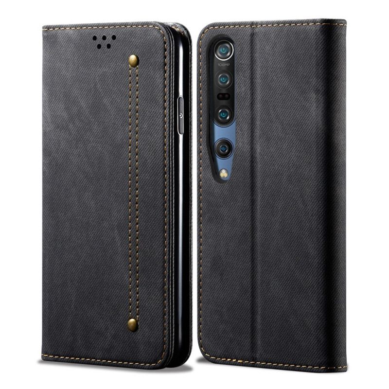 Folio Deksel for Xiaomi Mi 10 / 10 Pro Svart Jeansstoff