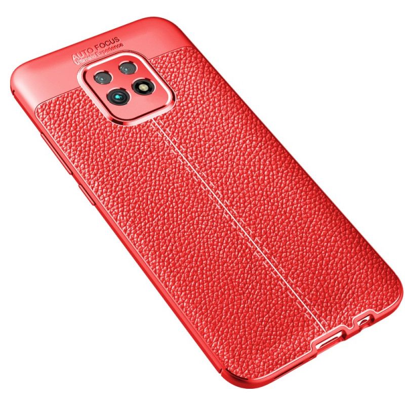 Deksel Xiaomi Redmi 10X / 10X Pro Svart Dobbeltlinjet Litchi-Effekt Anti-fall