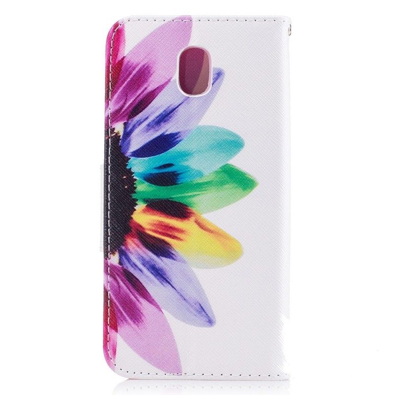 Folio Deksel for Samsung Galaxy J3 2017 Akvarellblomst