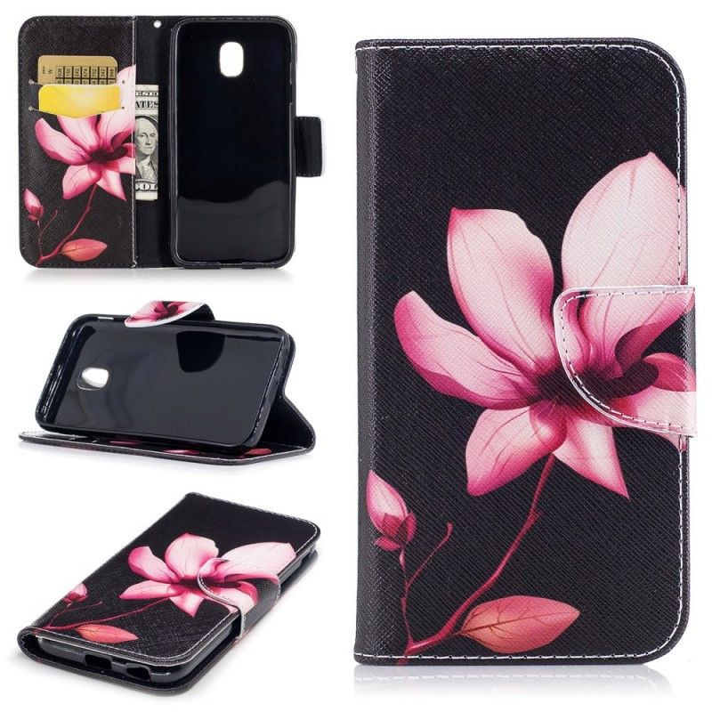 Folio Deksel Samsung Galaxy J3 2017 Rosa Blomst