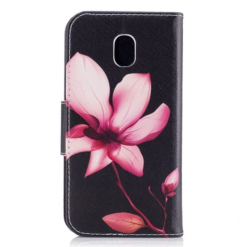 Folio Deksel Samsung Galaxy J3 2017 Rosa Blomst