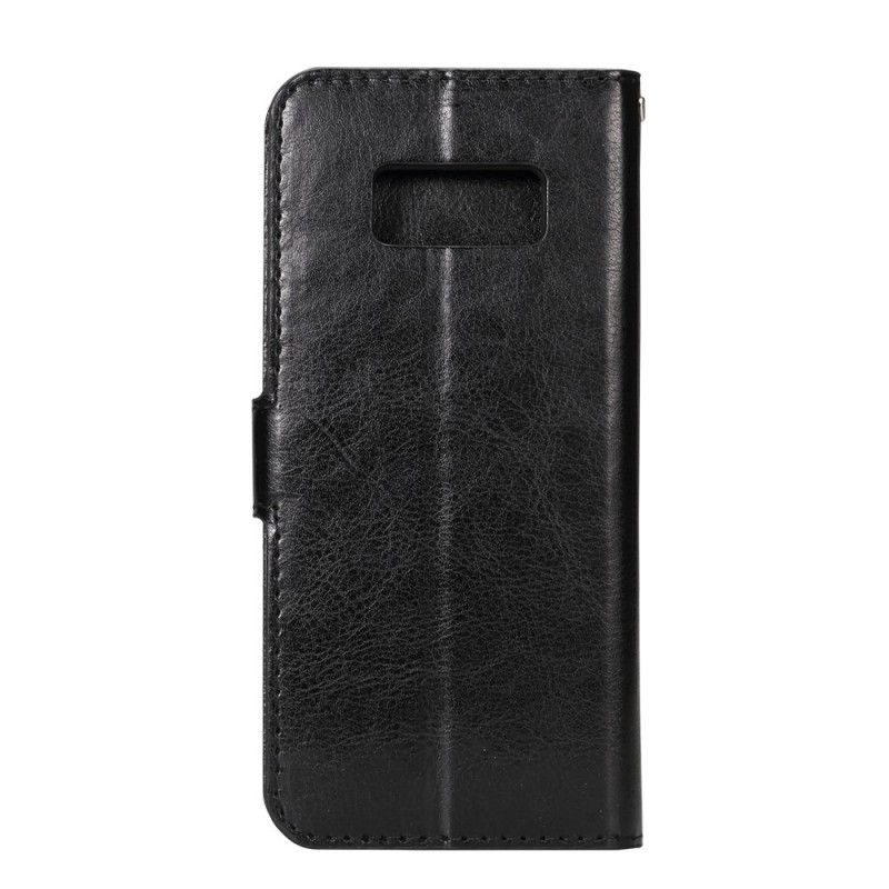 Folio Deksel for Samsung Galaxy S8 Plus Svart Skinneffekt