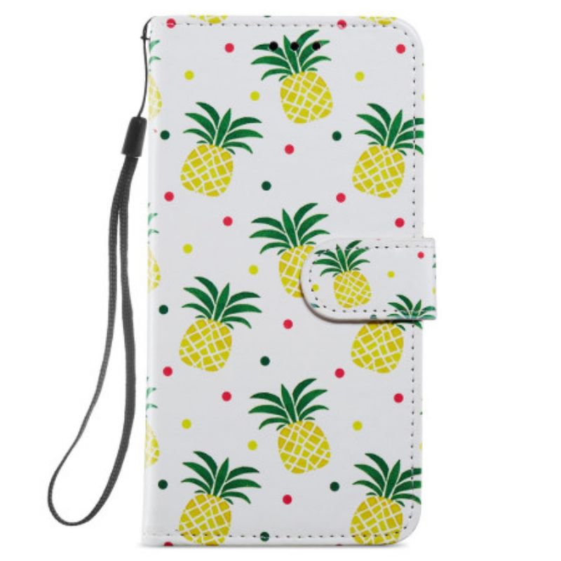 Folio Deksel Samsung Galaxy S24 5g Ananas Med Stropp