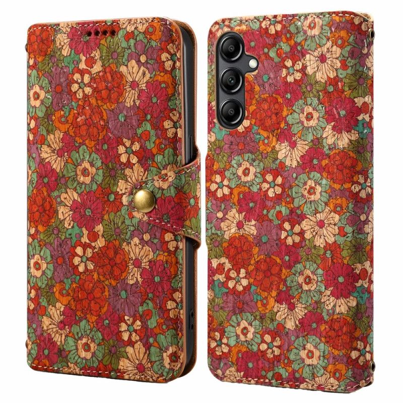 Folio Deksel Samsung Galaxy S24 5g Blomstertrykk Beskyttelse Deksel