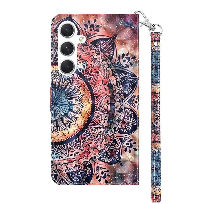 Folio Deksel Samsung Galaxy S24 5g Fargerik Mandala Med Stropp