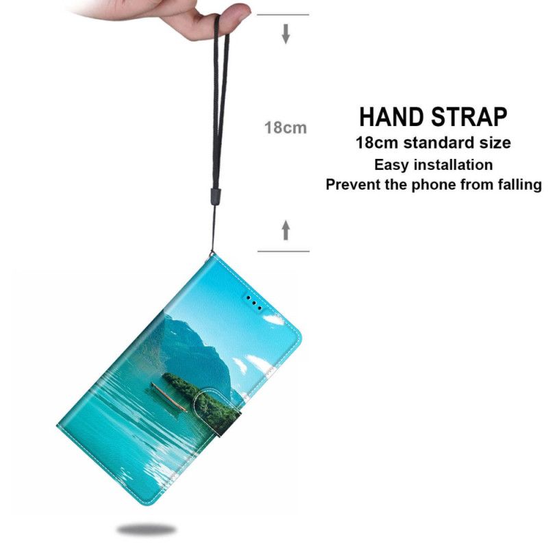 Folio Deksel Samsung Galaxy S24 5g Lanyard Båt