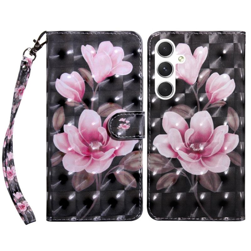 Folio Deksel Samsung Galaxy S24 5g Rosa Blomsterreim