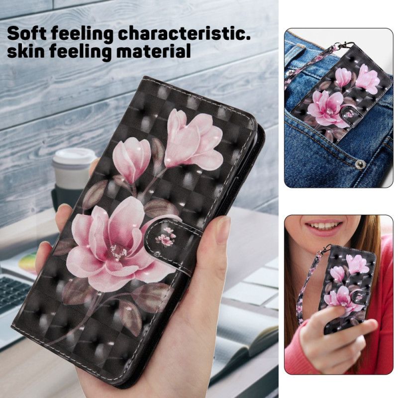 Folio Deksel Samsung Galaxy S24 5g Rosa Blomsterreim