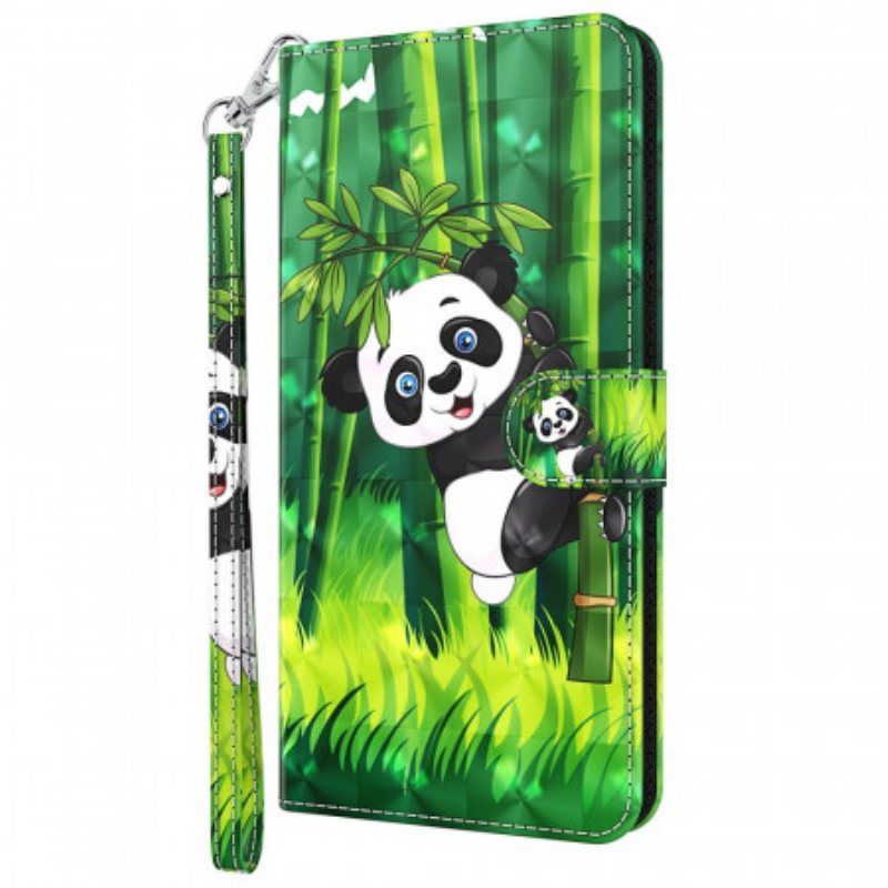 Folio Deksel Til Moto G51 5G Panda Og Bambus