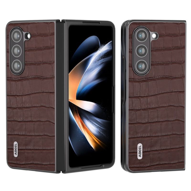 Deksel Samsung Galaxy Z Fold 6 Crcodile Texture Abeel Beskyttelse Deksel