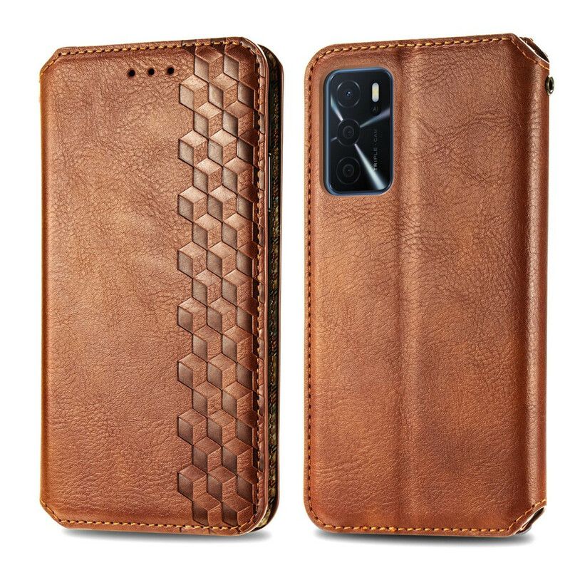 Folio Deksel Oppo A16 / A16s Leather Effect Diamond Texture