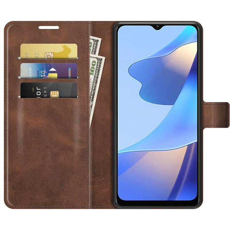 Folio Deksel Oppo A16 / A16s Slank Ekstrem Skinneffekt Beskyttelse Deksel