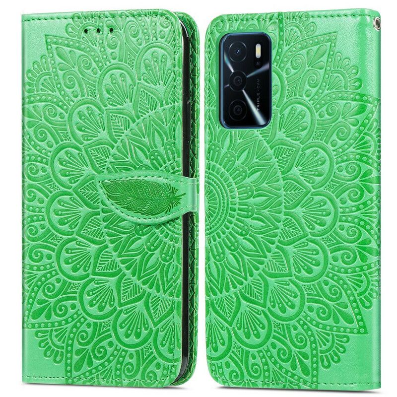 Folio Deksel Oppo A16 / A16s Tribal Leaves Beskyttelse Deksel