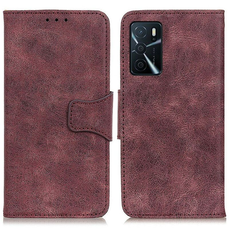 Folio Deksel Oppo A16 / A16s Vintage Split Leather