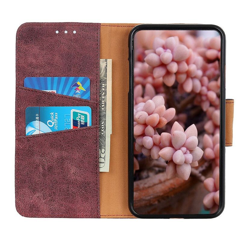 Folio Deksel Oppo A16 / A16s Vintage Split Leather