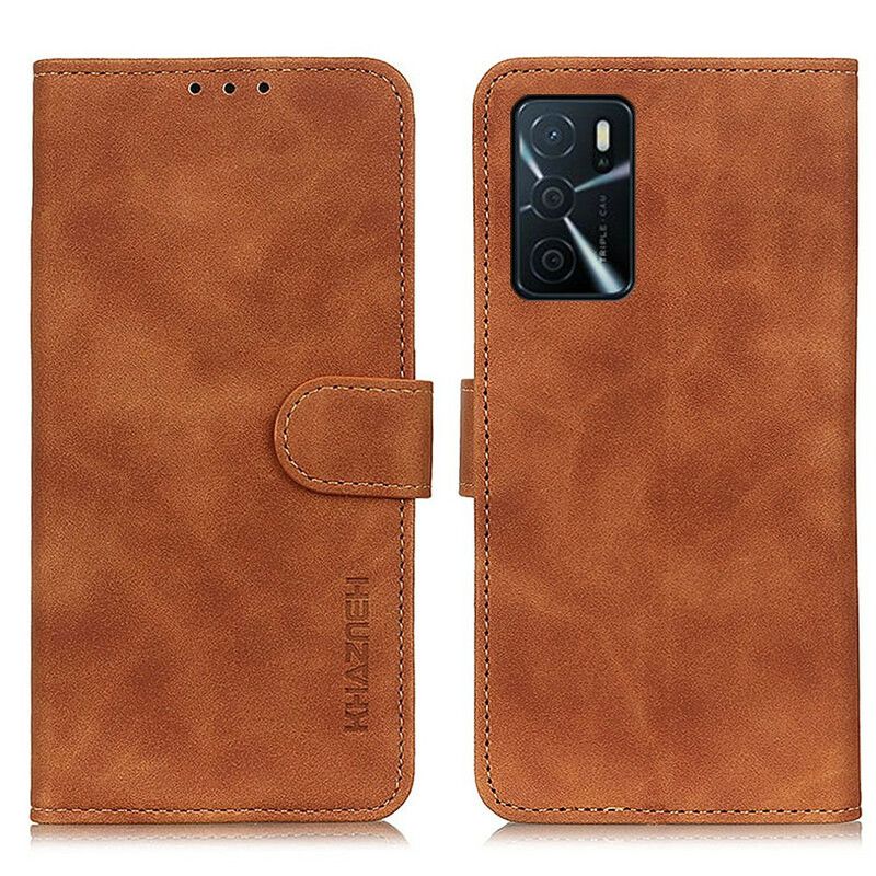 Folio Deksel Til Oppo A16 / A16s Mate Leather Effect Vintage Khazneh