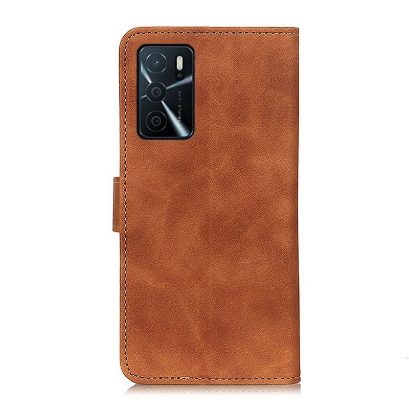 Folio Deksel Til Oppo A16 / A16s Mate Leather Effect Vintage Khazneh