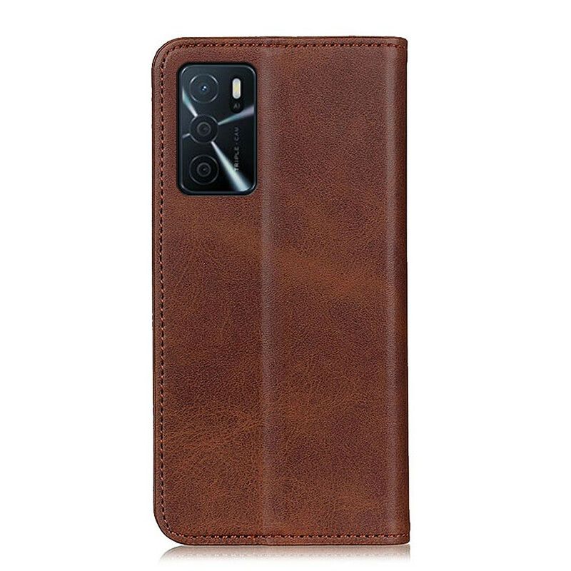 Folio Deksel Til Oppo A16 / A16s Sober Split Leather