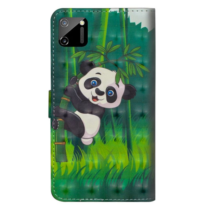 Folio Deksel Realme C11 Panda Og Bambus