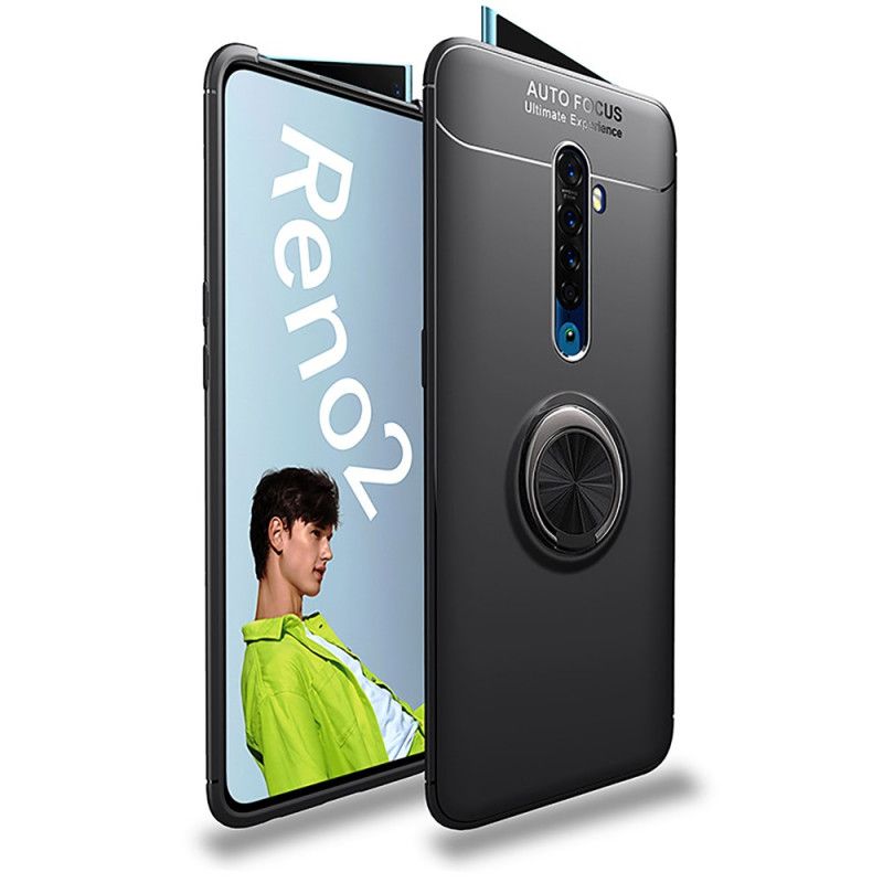 Deksel Oppo Reno 2 Svart Roterende Ring Anti-fall