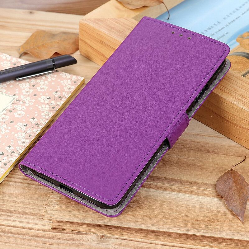 Folio Deksel Xiaomi Redmi 9t Enkel Skinnende Skinneffekt Beskyttelse Deksel