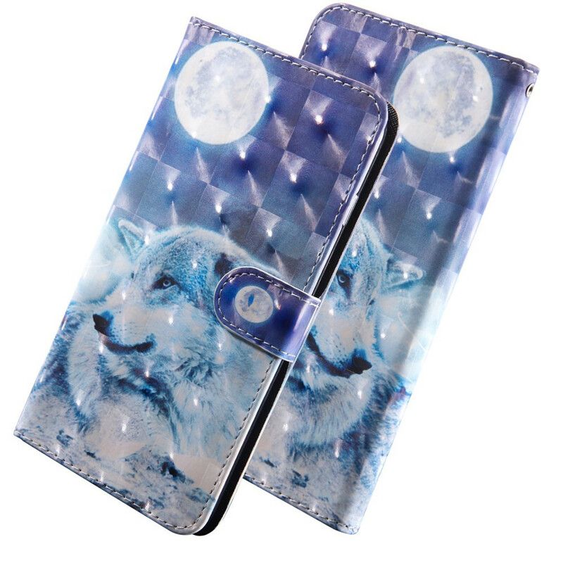 Folio Deksel Xiaomi Redmi 9t Moonlight Wolf