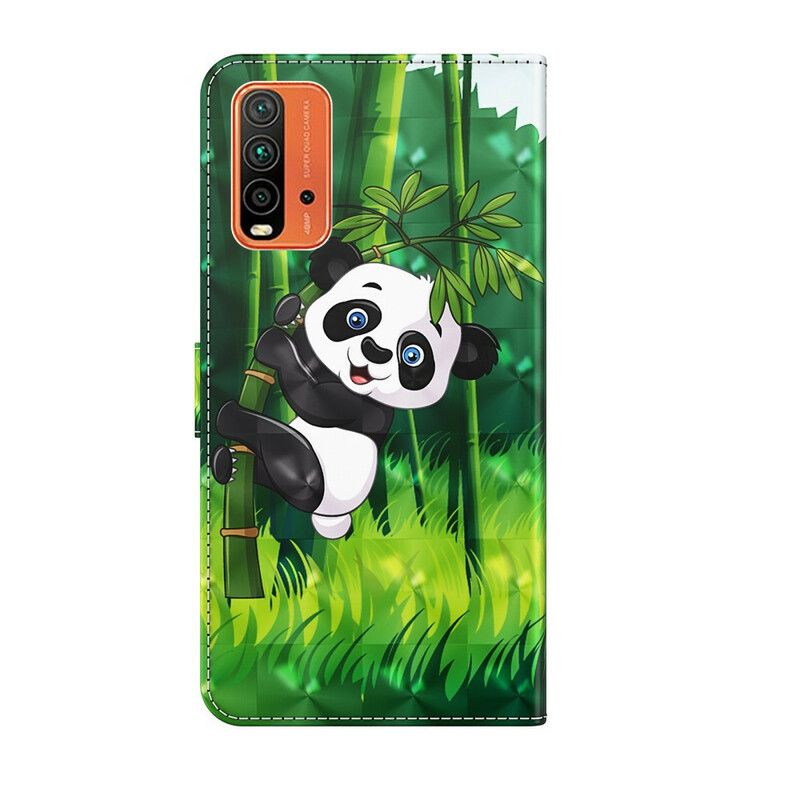 Folio Deksel Xiaomi Redmi 9t Panda Og Bambus