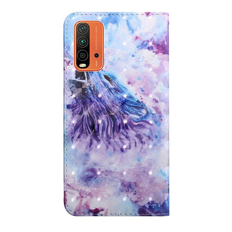 Folio Deksel Xiaomi Redmi 9t Wolf Watercolor