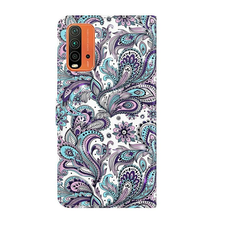 Lærdeksel Folio Deksel Xiaomi Redmi 9t Blomstermønstre