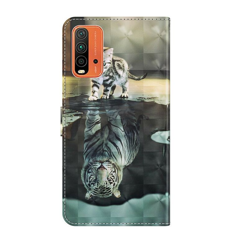 Lærdeksel Folio Deksel Xiaomi Redmi 9t Mobildeksel Ernest The Tiger