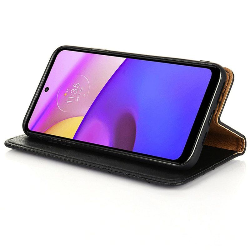 Beskyttelse Deksel Til Moto E40 / E30 / E20 Folio Deksel Style Skinnnagle