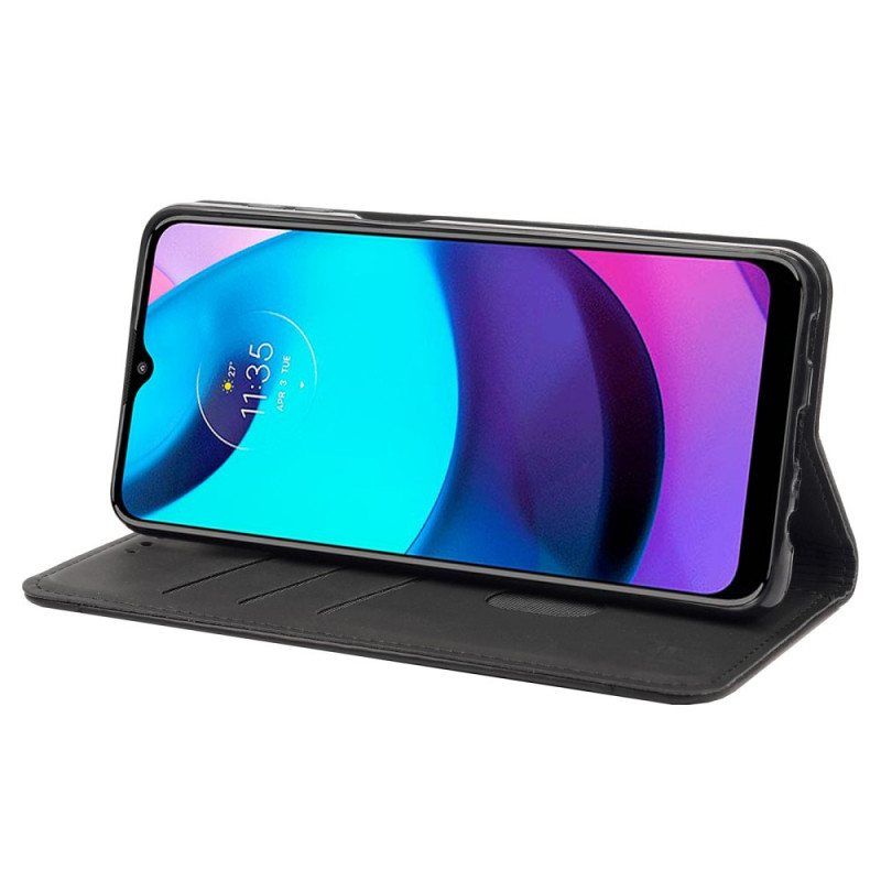 Beskyttelse Deksel Til Moto E40 / E30 / E20 Folio Deksel Tofarget Business Leather Effect