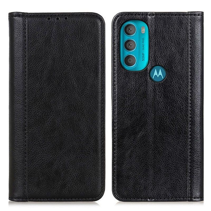 Beskyttelse Deksel Til Moto G71 5G Folio Deksel Elegance Split Litchi Leather