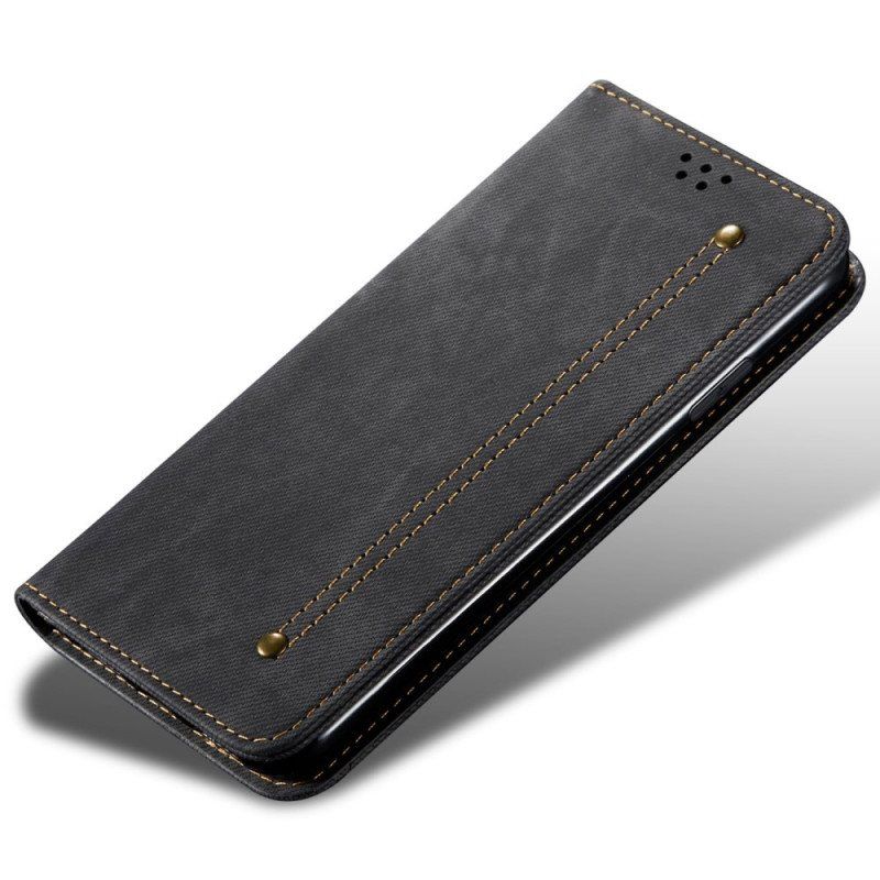 Beskyttelse Deksel Til OnePlus Nord 2T 5G Folio Deksel Denim Stoff