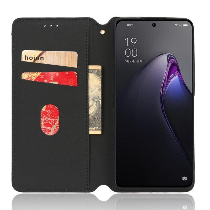 Beskyttelse Deksel Til Oppo Reno 8 Pro Folio Deksel 3d Cube Leather Effect